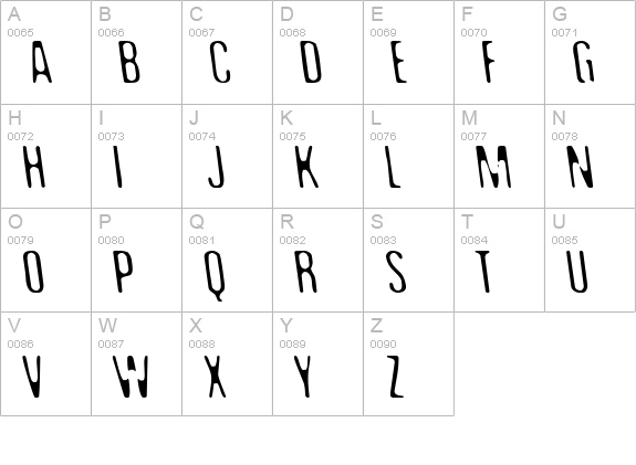 Undo36 uppercase A-Z preview