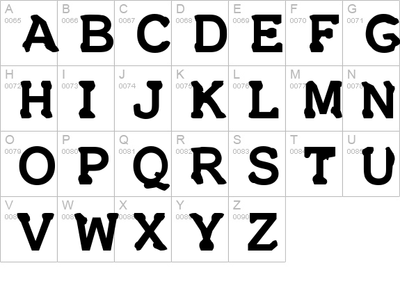 Uneek uppercase A-Z preview