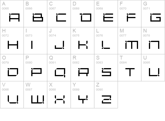 Unfinished uppercase A-Z preview