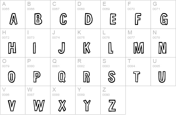 Unfinished Sympahthy uppercase A-Z preview