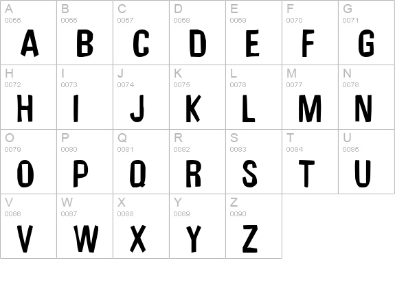 UnfinishedSympathy2 uppercase A-Z preview