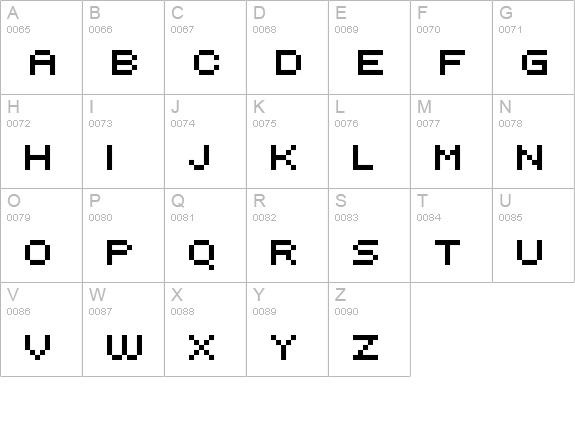 uni 05_54 uppercase A-Z preview