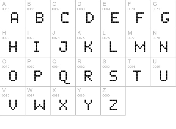 Unibody 8 uppercase A-Z preview