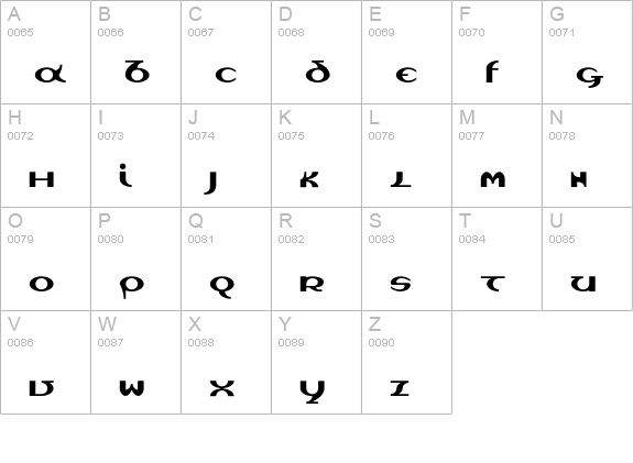 Unica uppercase A-Z preview
