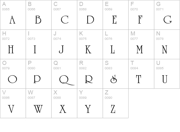 Unicorn uppercase A-Z preview