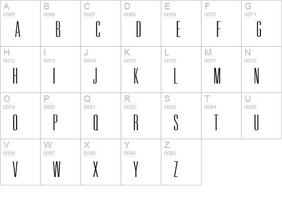 Uniform Regular uppercase A-Z preview