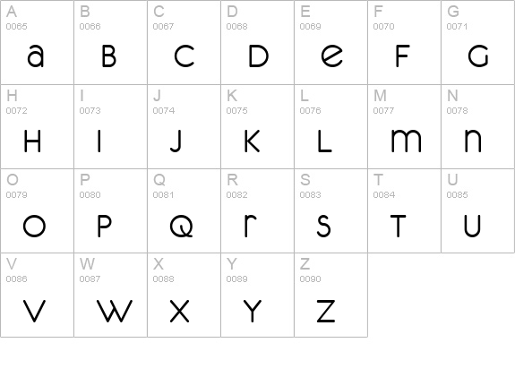 unifur uppercase A-Z preview