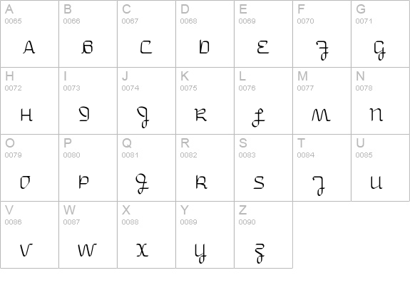 Uniglow-Fifty uppercase A-Z preview