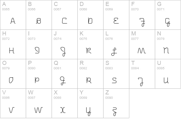 Uniglow-TwentyFive uppercase A-Z preview