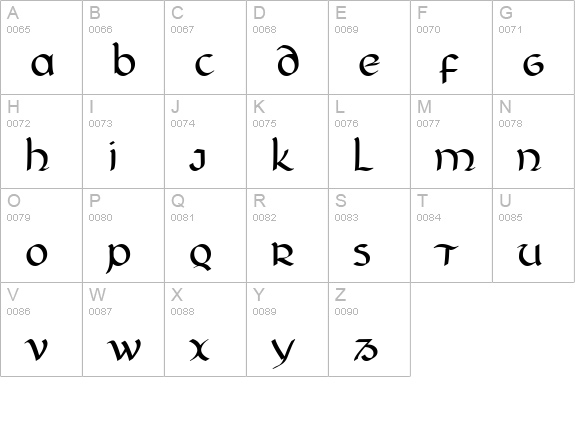 Unikled Bold uppercase A-Z preview