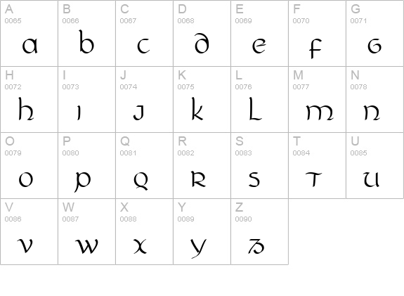 Unikled Plain uppercase A-Z preview