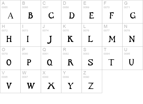 Unikum uppercase A-Z preview