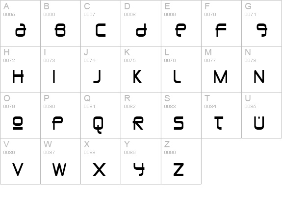Union City Blue uppercase A-Z preview