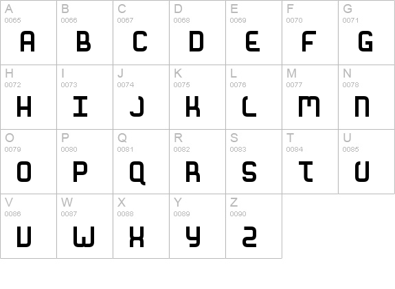 Unionform uppercase A-Z preview