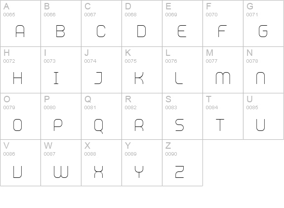 Unisect Light uppercase A-Z preview