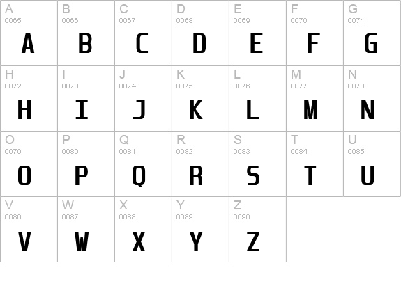 Unispace Bold uppercase A-Z preview