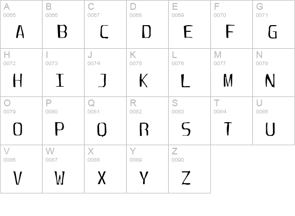 Unispace Gaunt uppercase A-Z preview