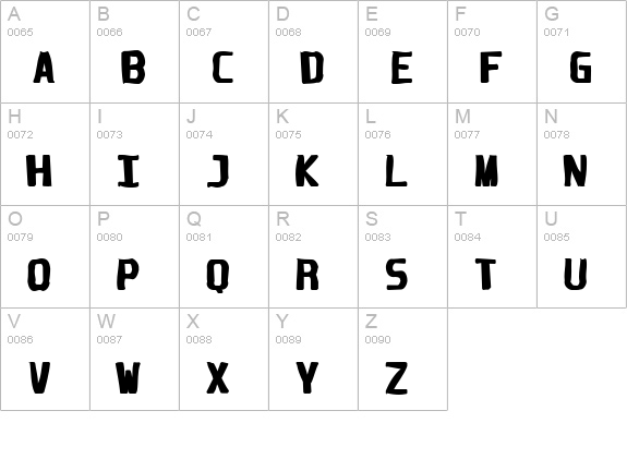 Unispace Ink uppercase A-Z preview