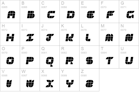 Unit3-Italic uppercase A-Z preview