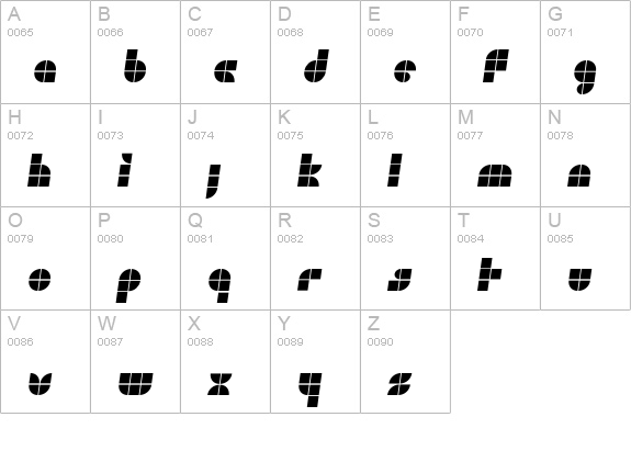 Unit3-XtraItalic uppercase A-Z preview