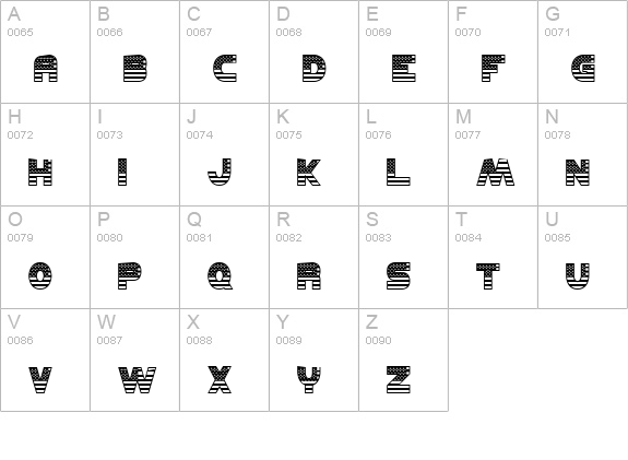 UNITED -BRK- uppercase A-Z preview
