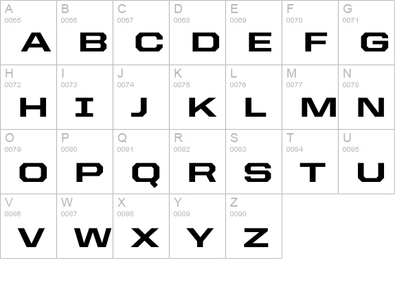 United Sans Ext Heavy uppercase A-Z preview