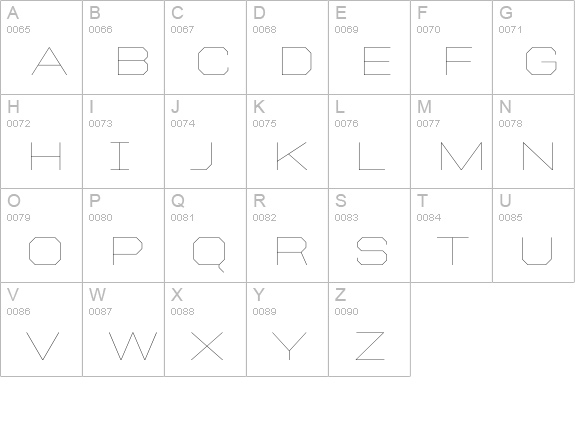 United Sans Ext Thin uppercase A-Z preview