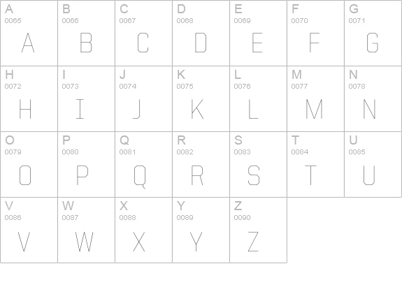 United Sans Reg Thin uppercase A-Z preview