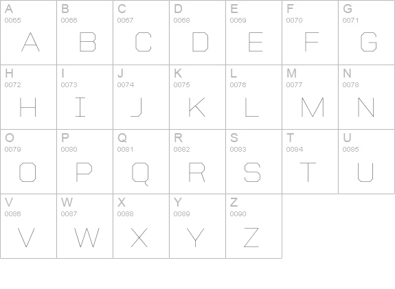 United Sans SemiExt Thin uppercase A-Z preview