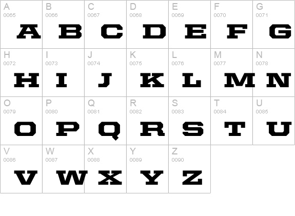 United Serif Ext Black uppercase A-Z preview