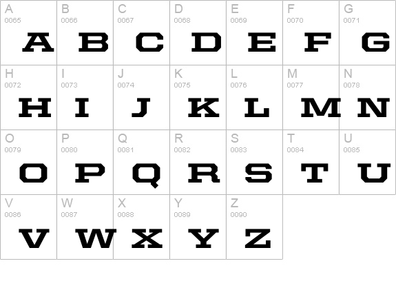 United Serif Ext Heavy uppercase A-Z preview