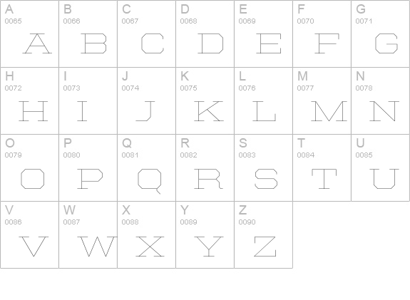 United Serif Ext Thin uppercase A-Z preview