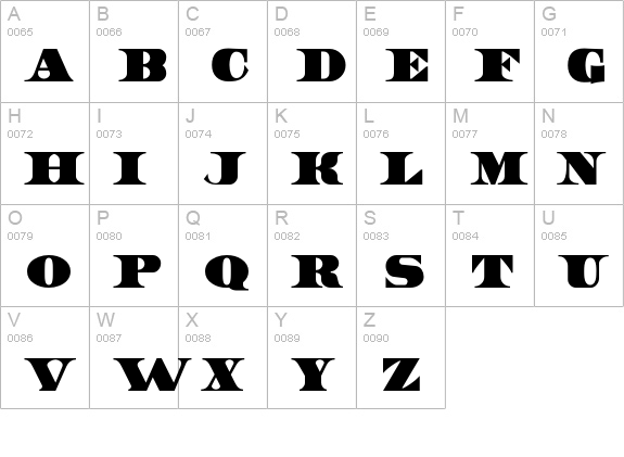 UnitedStates uppercase A-Z preview