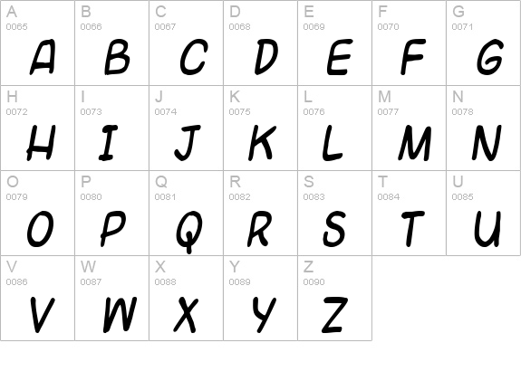 Universal fruitcake uppercase A-Z preview