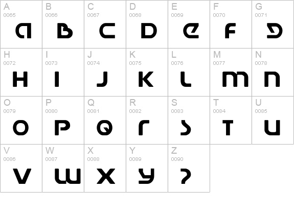 Universal Jack uppercase A-Z preview