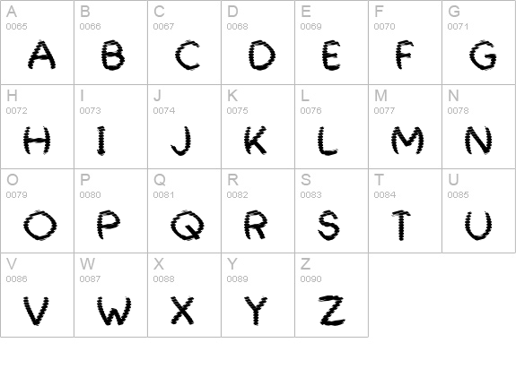Universal Shatter uppercase A-Z preview