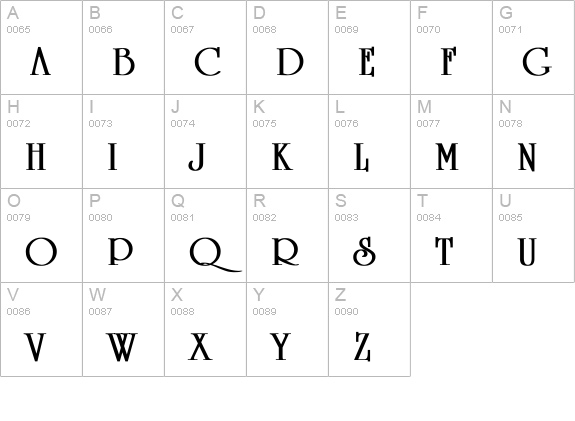 University Bold uppercase A-Z preview