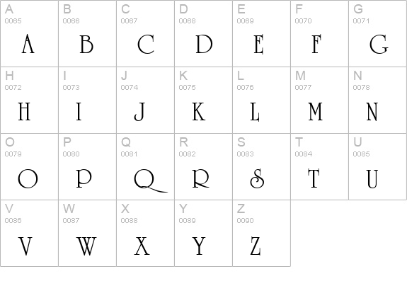 University ICG uppercase A-Z preview