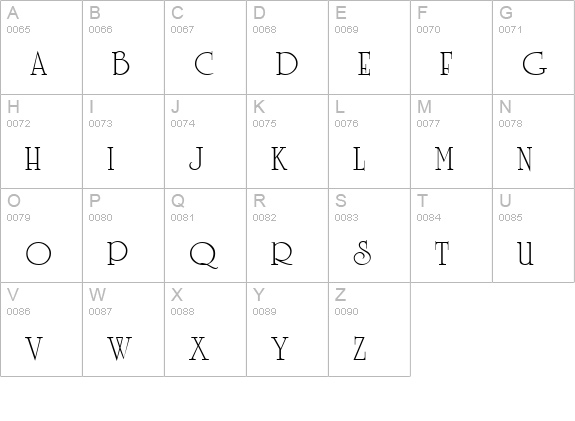University Regular uppercase A-Z preview