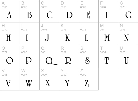 University Roman Bold uppercase A-Z preview