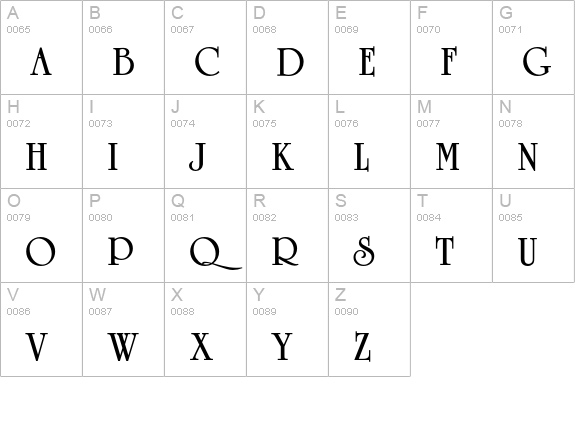 University Roman Std Bold uppercase A-Z preview