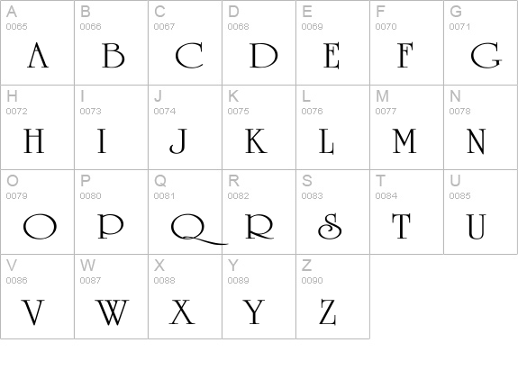 University Wd uppercase A-Z preview