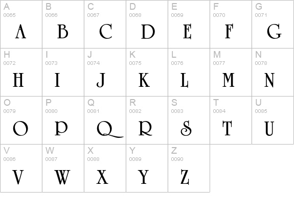 UniversityEF-Bold uppercase A-Z preview