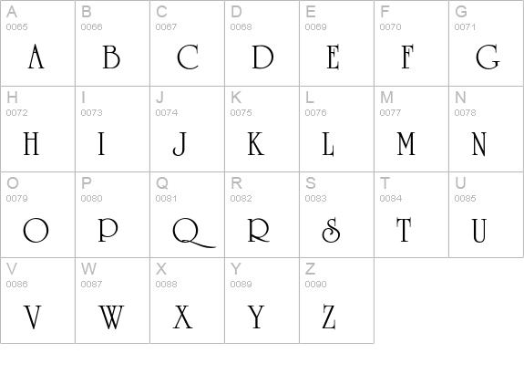 UniversityICG uppercase A-Z preview