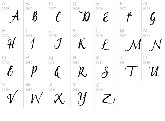 Unnamed Melody uppercase A-Z preview