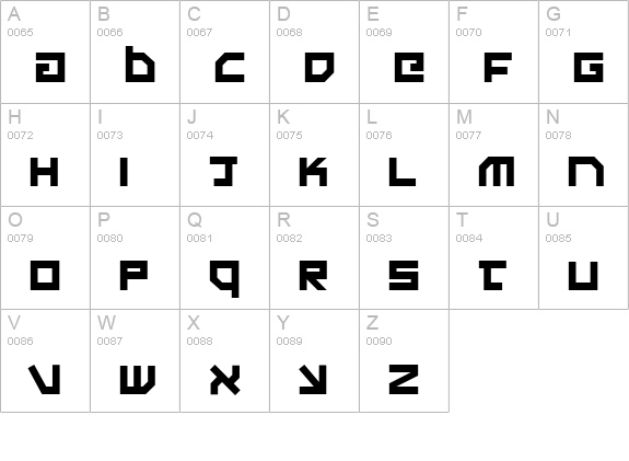 Uno Estado uppercase A-Z preview