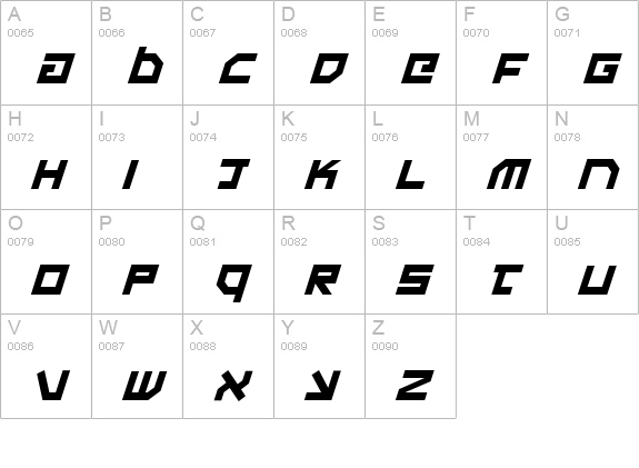 Uno Estado Italic uppercase A-Z preview