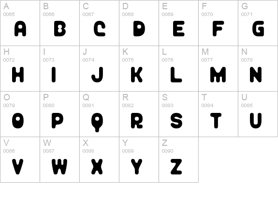 Unocide uppercase A-Z preview