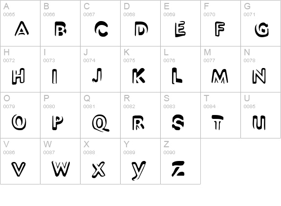 Unsight uppercase A-Z preview