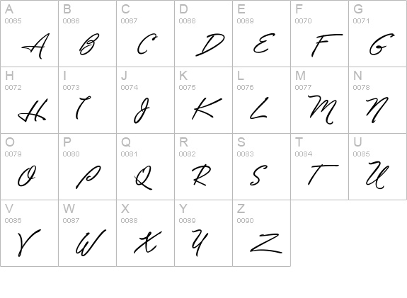 Unthrift First Personal uppercase A-Z preview